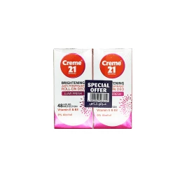 Creme 21 Brightening Roll-On Lumi Fresh, Pack of 2, Moisturizes Underarms with Vitamin E, Evens Skin Tone with Vitamin B5, Provides 48-Hour Protection