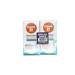 Creme 21 Brightening Roll-On Powder, Dry Skin Special Offer, Hydrates & Soothes with Aloe Vera, Moisturizes with Vitamin E, Provides 48-Hour Protection