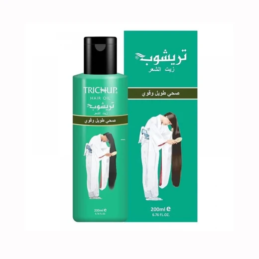 زيت تريشوب للشعر الطويل والقوي 200 مل، زيت السمسم وزيت جوز الهند مع الصبار والنيم لنمو شعر صحي وجذور قوية زيت تريشوب للشعر الطويل والقوي 200 مل، زيت السمسم وزيت جوز الهند مع الصبار والنيم لنمو شعر صحي وجذور قوية