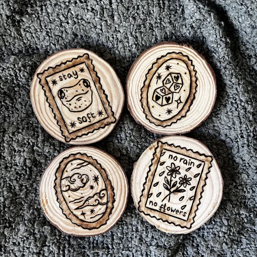 Star Zone dreamy wood coasters collection - star zone - Image 2