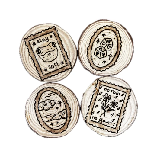 Star Zone dreamy wood coasters collection Star Zone dreamy wood coasters collection