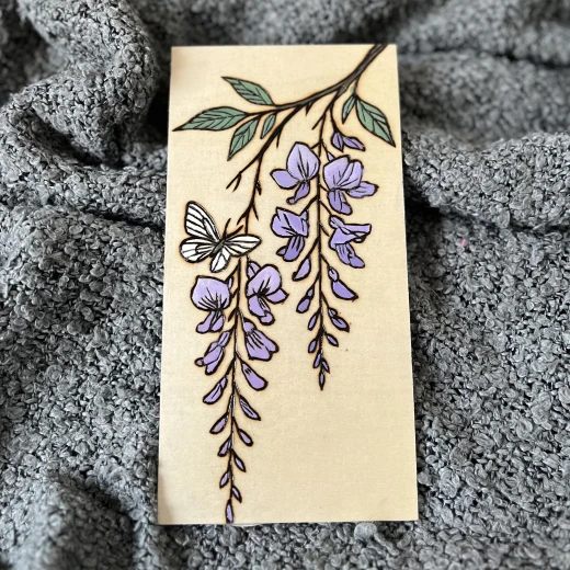 Wooden interior home decor from Star zone - Purple flowers - star zone - Image 2