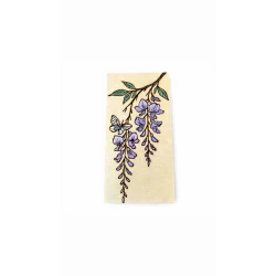Wooden interior home decor from Star zone - Purple flowers