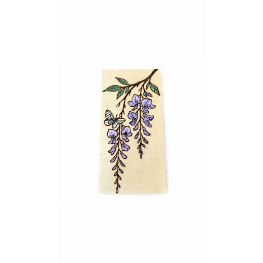 Wooden interior home decor from Star zone - Purple flowers