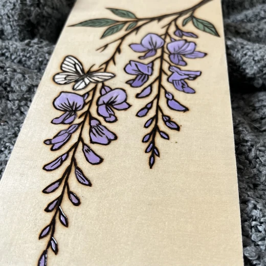 Wooden interior home decor from Star zone - Purple flowers - star zone - Image 3