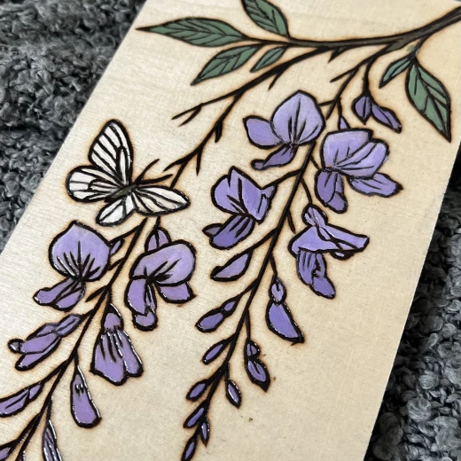 Wooden interior home decor from Star zone - Purple flowers - star zone - Image 4