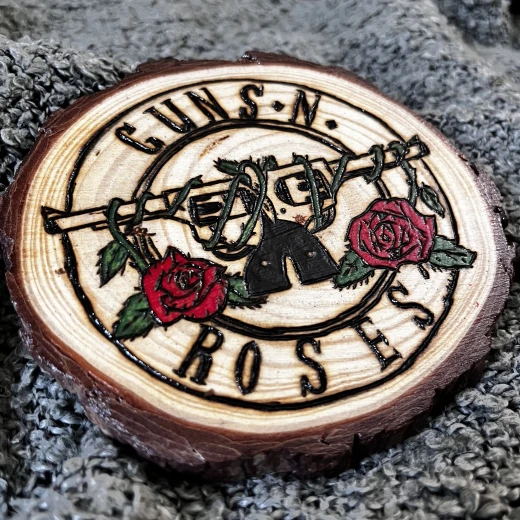 ديكور منزلي خشبي داخلي من ستار زون - تصميم Guns N 'Roses، لوحة فنية جدارية خشبية فاخرة لغرفة المعيشة وغرفة النوم والمكتب ومحبي الموسيقى - ستار زون - Image 2