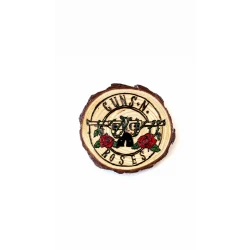 ديكور منزلي خشبي داخلي من ستار زون - تصميم Guns N 'Roses، لوحة فنية جدارية خشبية فاخرة لغرفة المعيشة وغرفة النوم والمكتب ومحبي الموسيقى
