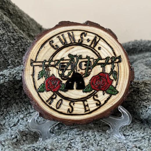 ديكور منزلي خشبي داخلي من ستار زون - تصميم Guns N 'Roses، لوحة فنية جدارية خشبية فاخرة لغرفة المعيشة وغرفة النوم والمكتب ومحبي الموسيقى - ستار زون - Image 4
