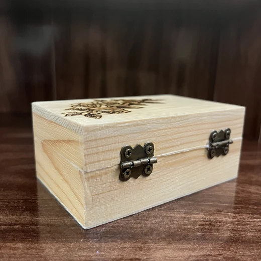 Star Zone Wooden Jewelry Box with Rose Design Elegant Storage Box for Rings and Accessories 11×7×4.6 cm - star zone - Image 5