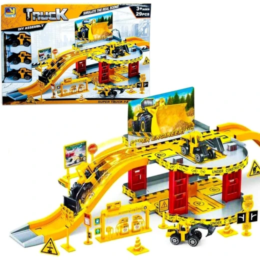 Kids 29pcs Diy Assembly Super Truck Parking Lot Kids Construction Toy Play Set - tictacx - Image 4