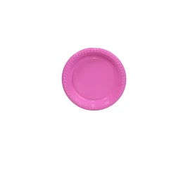Plastic Plates Round Pink 22 cm -  10 PCS