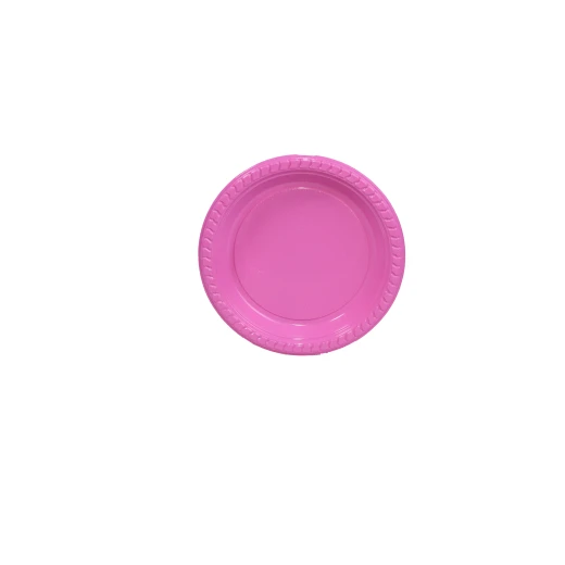 Plastic Plates Round Pink 22 cm -  10 PCS - RZ Products - Image 2