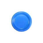 Plastic Plates Round Blue 17 cm - 10 PCS - RZ Products