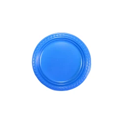 Plastic Plates Round Blue 17 cm - 10 PCS
