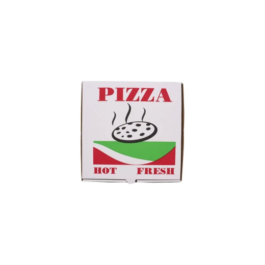 Paper Container Pizza Box - 21*21*4  cm Public Edition -50pcs - RZ Products - Image 2