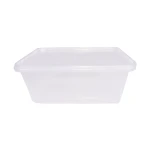 RZ Plastic Containers Rectangle Clear 1000g Microwavable with Lid - 60 Pieces - RZ Products
