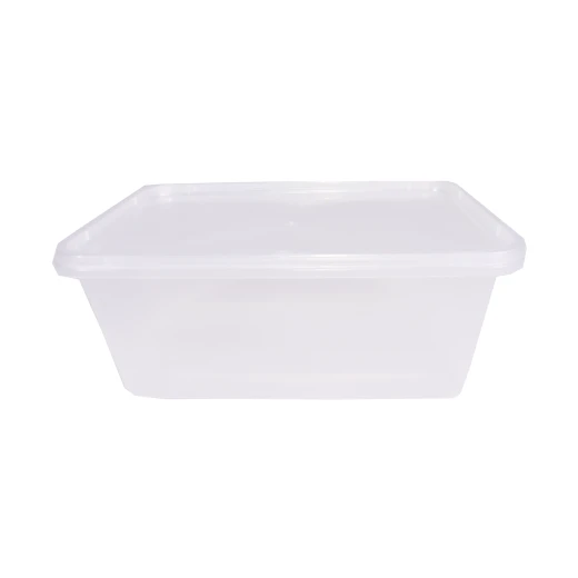 RZ Plastic Containers Rectangle Clear 1000g Microwavable with Lid - 60 Pieces - RZ Products - Image 2