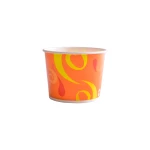 Paper Container Orange Soup Container 16   oz - 50 PCS - RZ Products