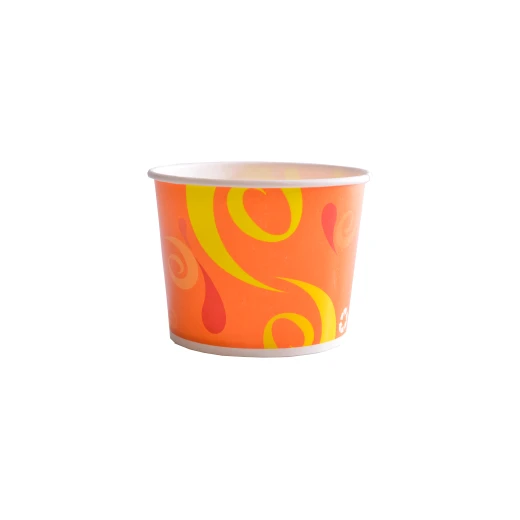 Paper Container Orange Soup Container 16   oz - 50 PCS - RZ Products - Image 2