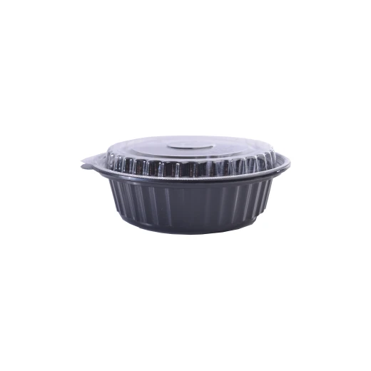 RZ Plastic Containers Round Black 500 cc Microwavable with Lid - 50 PCS - RZ Products - Image 2