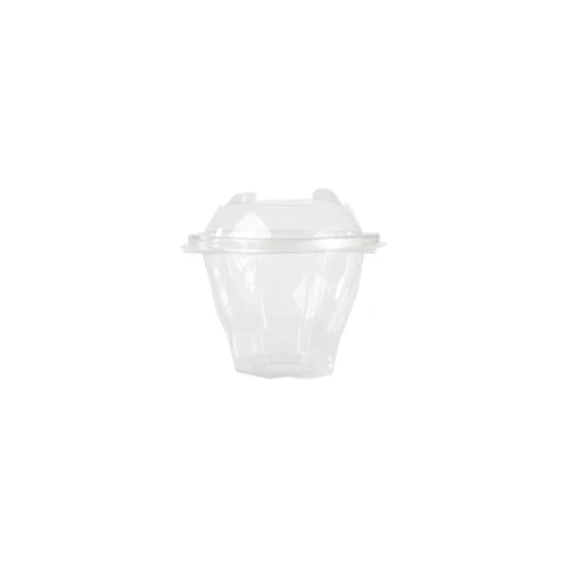 RZ Plastic Containers Round Clear Hinged - 370 cc - 150 PCS - RZ Products - Image 2