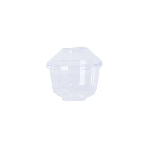Crystal Round Dessert Cup With Lid - 50 Pieces - RZ Products - Image 2