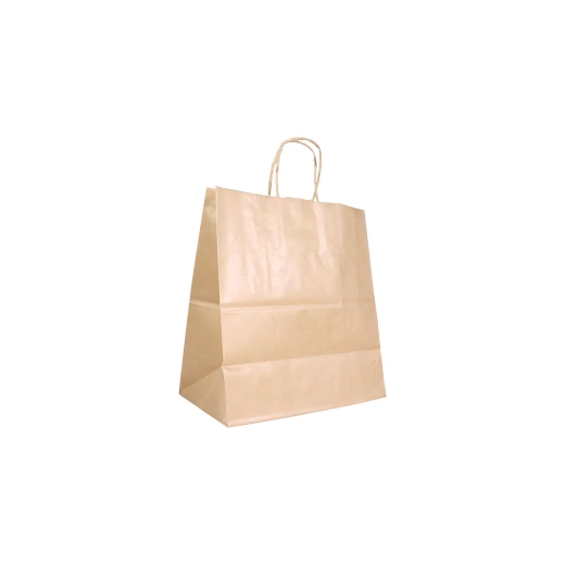 Paper Bags with Handle Brown Large (30*28*14.5  cm) -1 Piece - RZ Products - Image 2