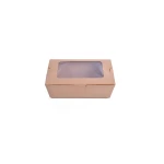 Paper Container Salad Rectangle Brown Large - 1 Piece - RZ Products