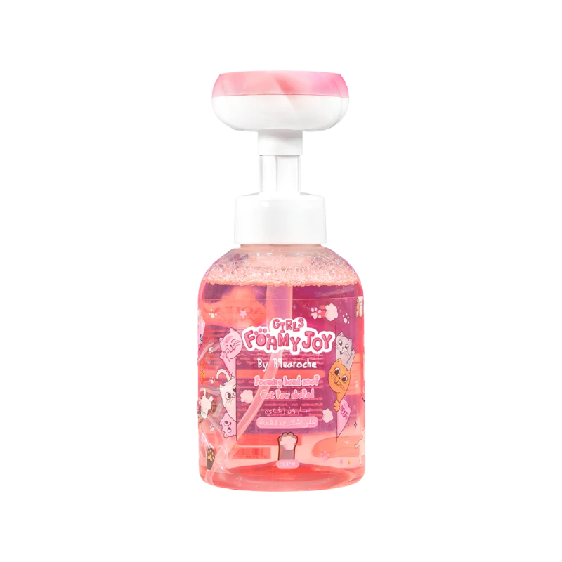 Foamy Joy foaming hand soap -in the shape of a cat paw - Pink (500 ml) - Aqua Roche