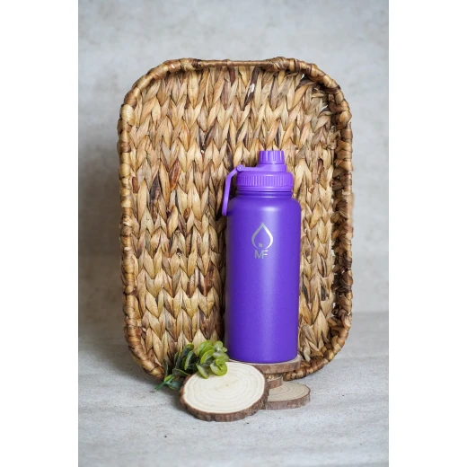 MF 950ml Stainless Steel Water Bottle, Double Wall Vacuum Insulated, Leak-Proof, Reusable, Keeps Drinks Hot or Cold for 24 Hours, BPA-Free Flask MF 950ml Stainless Steel Water Bottle, Double Wall Vacuum Insulated, Leak-Proof, Reusable, Keeps Drinks Hot or Cold for 24 Hours, BPA-Free Flask