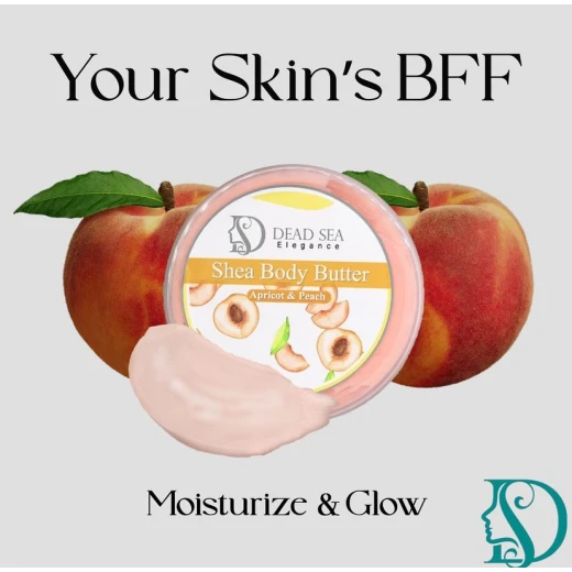 Shea Body Butter Apricot & Peach - Deadsea elegance - Image 3