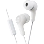 WHITE GUMY In ear earbuds with stay fit ear tips and MIC - Jvc