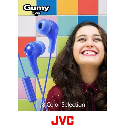 WHITE GUMY In ear earbuds with stay fit ear tips and MIC - Jvc - Image 4