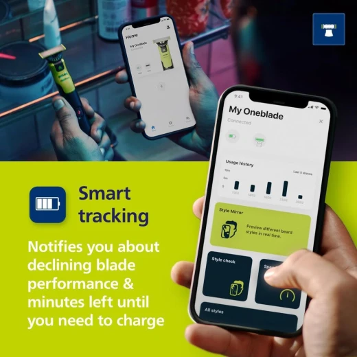 Philips OneBlade 360 with Connectivity Hybrid Face + Body, Electric Beard Trimmer - Philips - Image 6