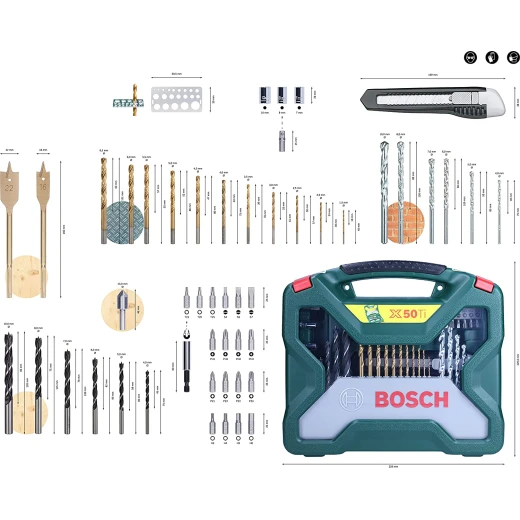 Bosch 50-Pieces X-Line Titanium Drill and Screwdriver Bit Set - BOSCH - Image 2