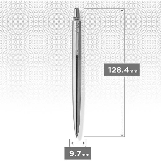 Parker Jotter Ballpoint Pen | Stainless Steel with Chrome Trim | Medium Point - Parker - Image 4