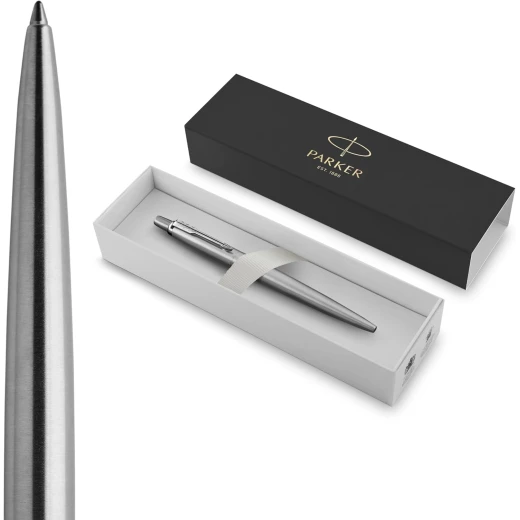 Parker Jotter Ballpoint Pen | Stainless Steel with Chrome Trim | Medium Point - Parker - Image 2