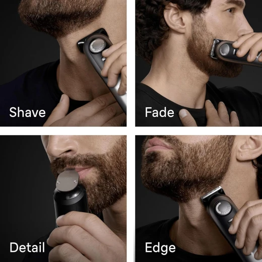 Braun Series 9 Beard Trimmer 4 Combs 3 Attachments Beard Template Charging Stand Pouch Carrying Case Cleaning Brush - Braun - Image 2