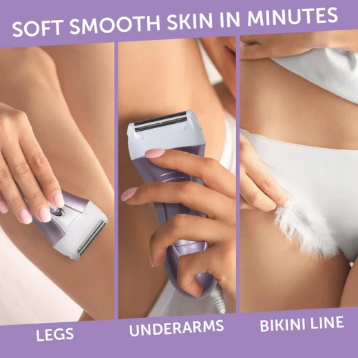 Bauer Professional Lady Shaver, Wet & Dry Cordless Electric Shaver, Stainless Steel Blades for a Silky Smooth Finish, Battery Operated - Bauer - Image 5