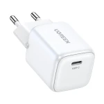 شاحن GaN بقدرة 20 واط مع كابل شبكة USB-C من يو جرين، موديل Nexode Mini CD318 - أبيض - يوجرين