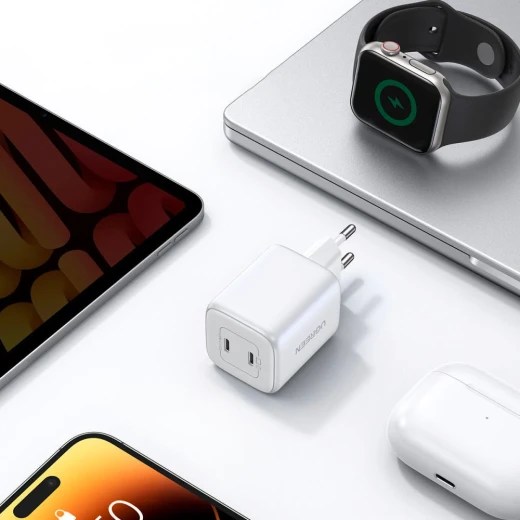 Ugreen high-speed charger GaN 2xUSB-C 45W White - Ugreen - Image 4