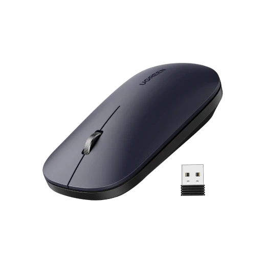 فأرة اللاسلكية للابتوب، ماوس نحيف محمول مع مستقبل USB، نقر صامت، 4 مستويات DPI (1000-4000)، عمر بطارية حتى 18 شهرًا، متوافقة مع ويندوز، ماك، كروم بوك، ولينكس من يوجرين