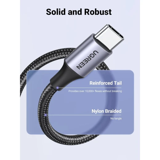 UGREEN USB to USB C Cable, Car Carplay Cable USB A to Type C Cable Fast Charging Braided - Ugreen - Image 2