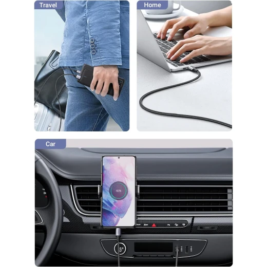 UGREEN USB to USB C Cable, Car Carplay Cable USB A to Type C Cable Fast Charging Braided - Ugreen - Image 8