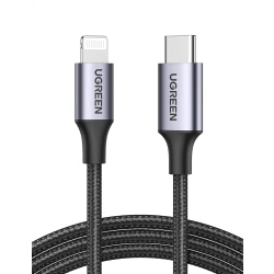 كابل USB-C Lightning، معتمد من MFi، متوافق مع PD، 2 متر (2 متر)، شحن سريع، كابل Lightning مضفر من النايلون من يوجرين