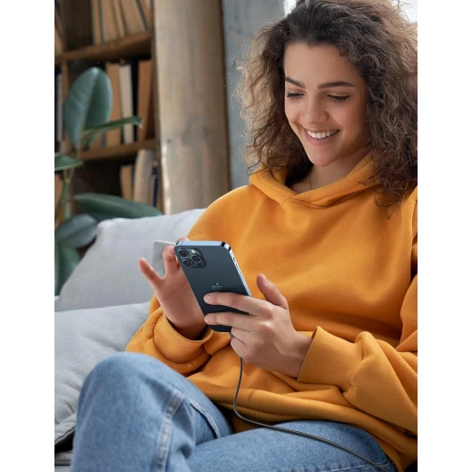 كابل USB-C Lightning، معتمد من MFi، متوافق مع PD، 2 متر (2 متر)، شحن سريع، كابل Lightning مضفر من النايلون من يوجرين - يوجرين - Image 3