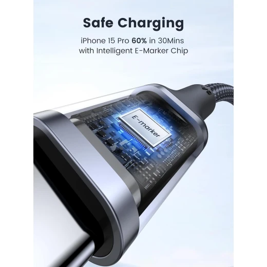 Ugreen USB C to USB C Cable100W/5A - Ugreen - Image 3