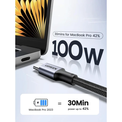 Ugreen USB C to USB C Cable100W/5A - Ugreen - Image 9