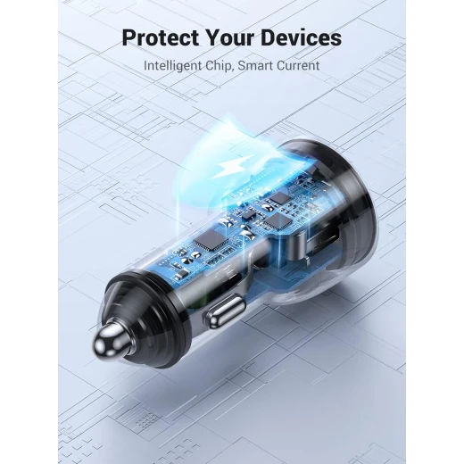 UGREEN 50W Dual USB C Car Charger - Ugreen - Image 5